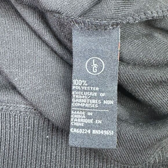 Buffalo David Bitton Striped Long Sleeve Polo - Size Large - Black / Gray - Picture 5 of 5